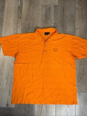 Men's Orange The Olympic Club Short-Sleeve Polo with Subtle Chest Emblem 0787